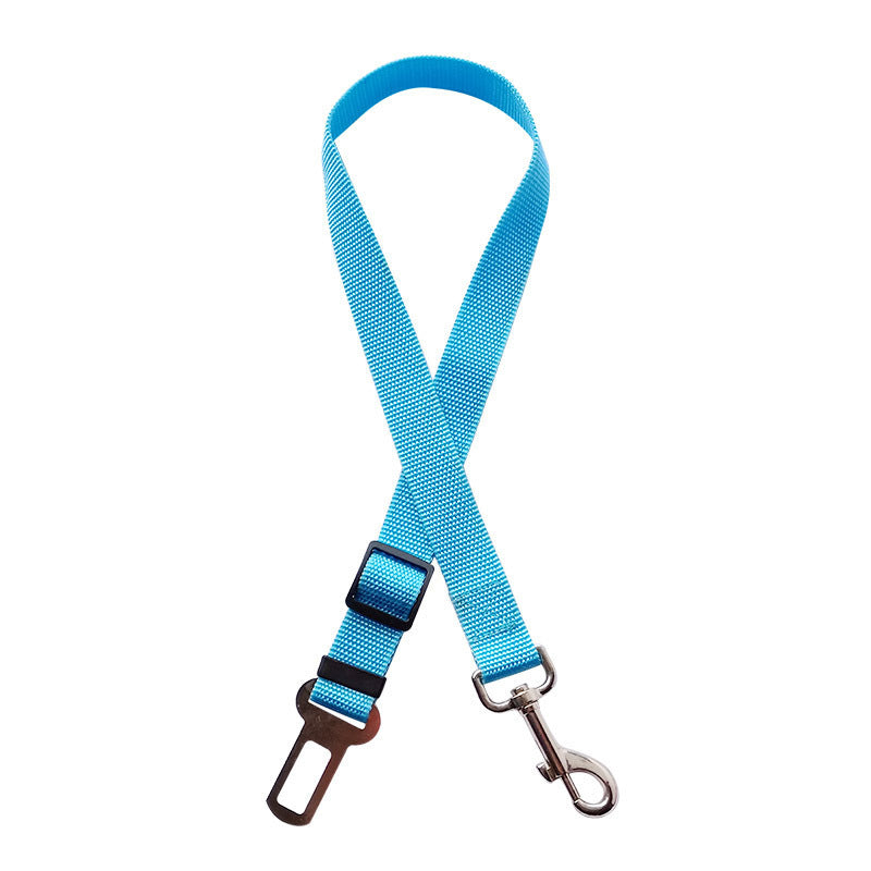 Adjustable Pet Cat Dog Car Seat Belt Pet Seat Vehicle Dog Harness Pets DealSniper.net Sky Blue