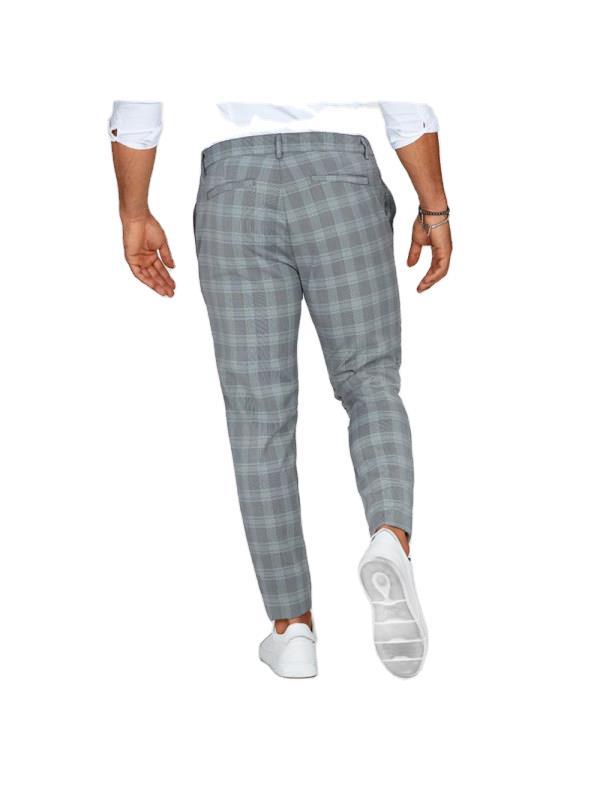 Plaid Print Pants Men's Casual Trousers Loose And Thin Men dealsniper-net