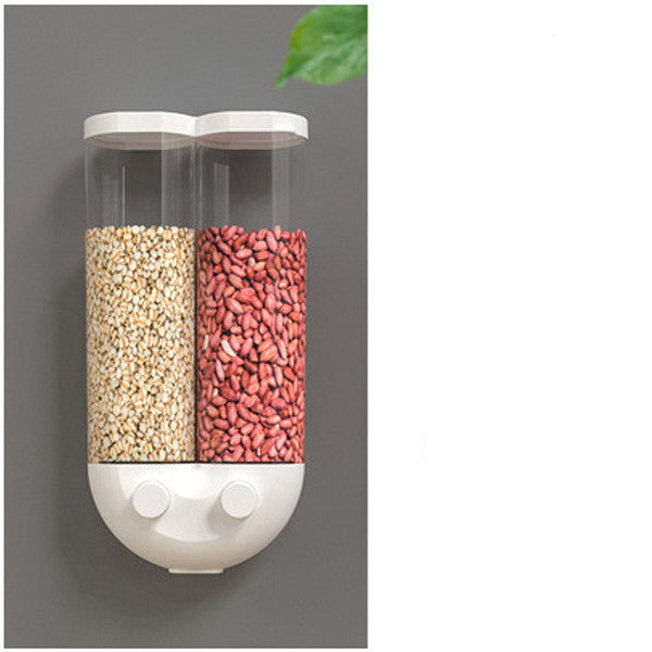 Household Kitchen Wall-mounted Grain Storage Sealed Box Kitchen DealSniper.net White A 500ml