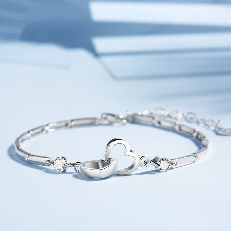 Charms 925 Sterling Silver Bracelets Bangles For Women Women DealSniper.net Silver