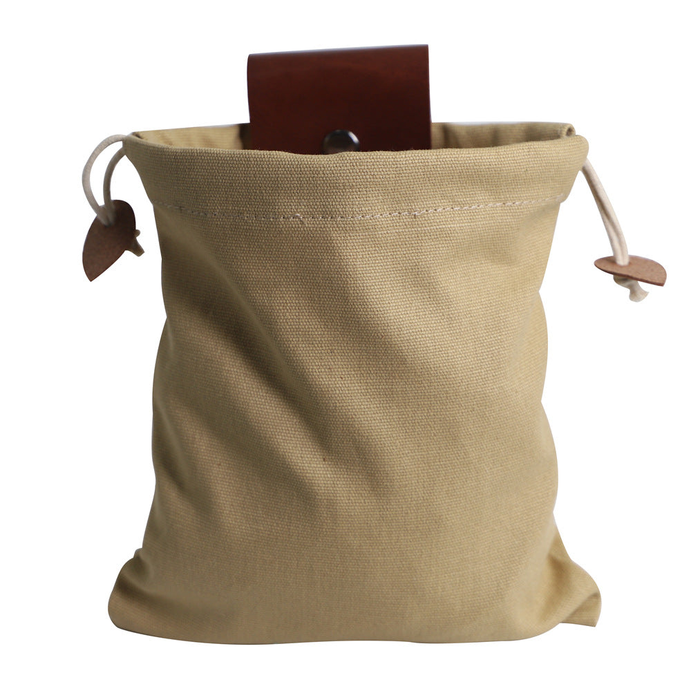 Hiking Portable Folding Waist Bag Camping Berry Storage Bag Travel DealSniper.net Khaki