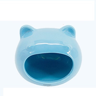 Sleeping SmallHouse Hamster House Sleeping Nest Ceramic Pets DealSniper.net Chubby fat blue