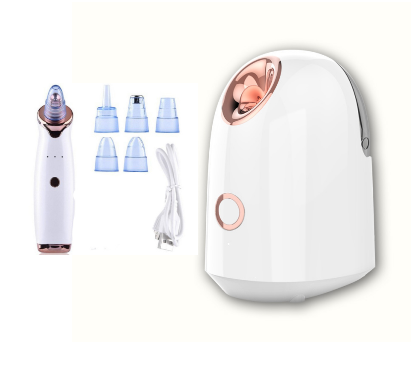 Blackhead Instrument Electric Suction Facial Washing Instrument Beauty Acne Cleaning Blackhead Suction Instrument Health DealSniper.net White Set