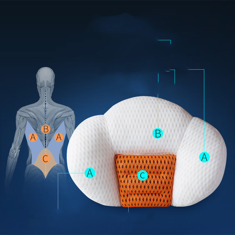 Relaxation Cervical Household Electric Massage Pillow Health dealsniper-net Orange UK