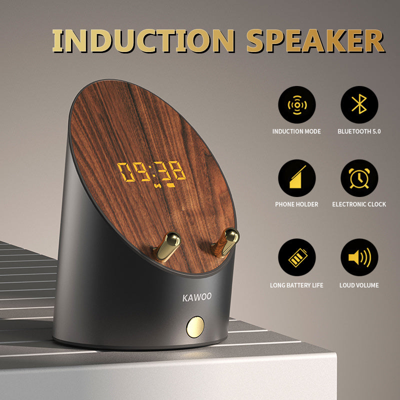 Wooden Speaker Smart Induction Speaker Phone Holder Electronics DealSniper.net