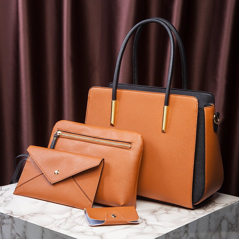 Women European Style Large Handbag Women DealSniper.net Brown