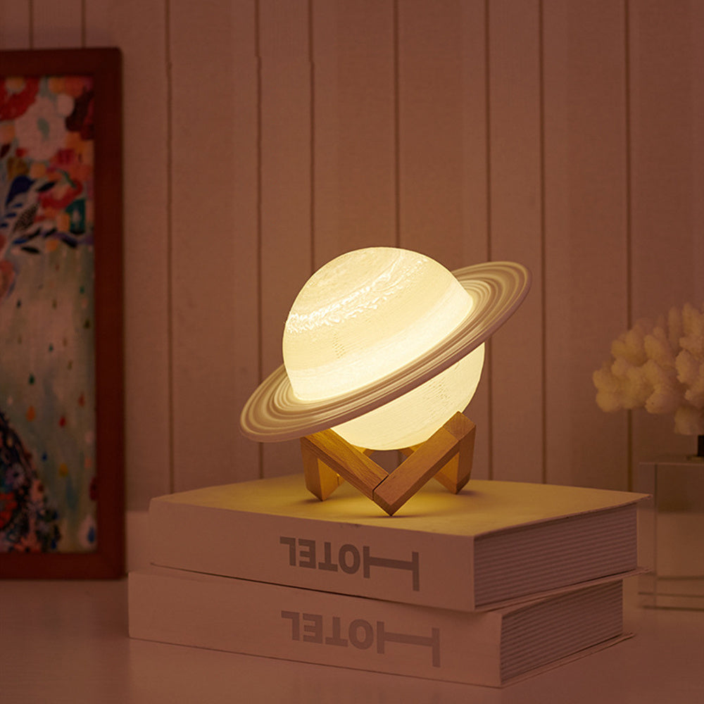3D Printing Saturn Lamp Rechargeable USB Night Light Room Decoration Home Decor DealSniper.net