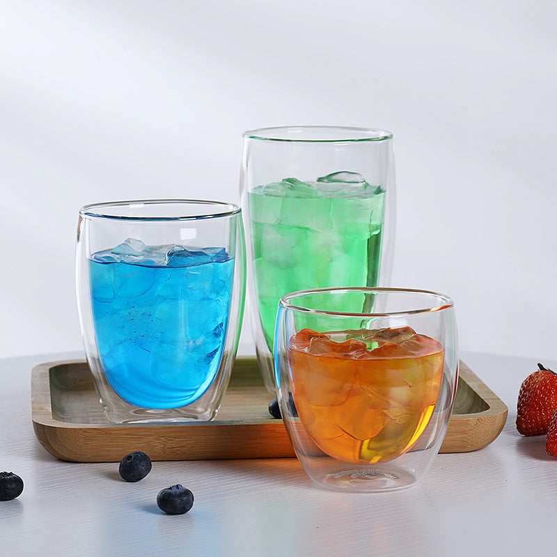 Heat-Resistant Transparent Double-Layer Coffee Cup Kitchen DealSniper.net