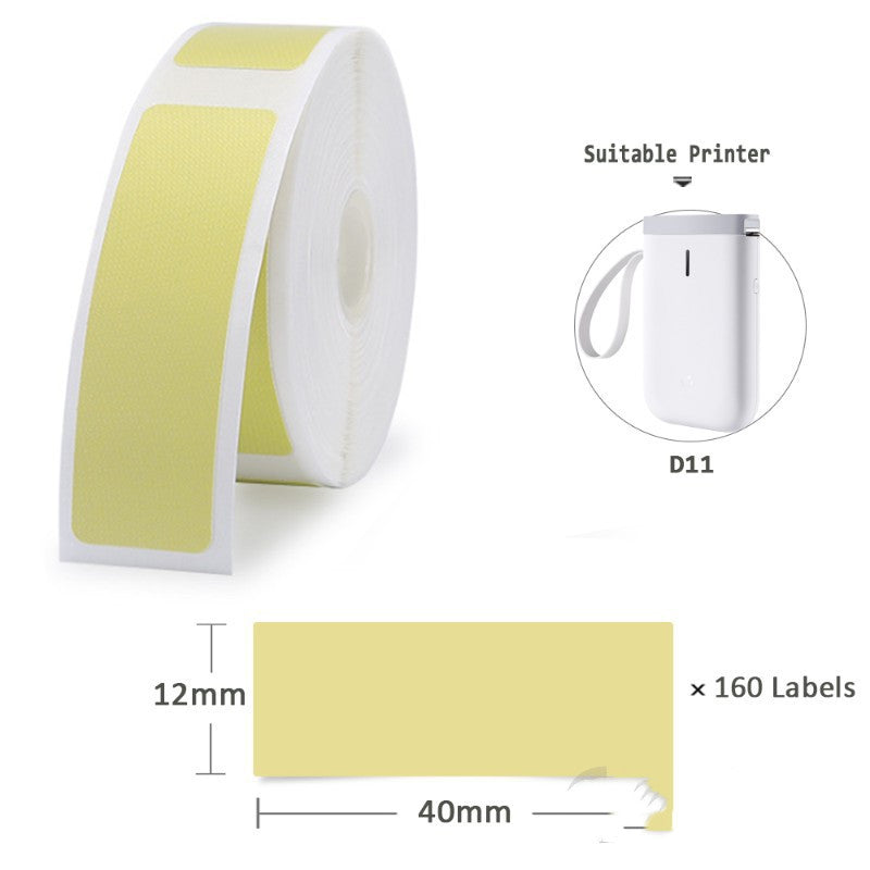 Niimbot D11 Mini Label Printer Paper Supermarket Price Label Gadgets DealSniper.net Yellow 12x40mm