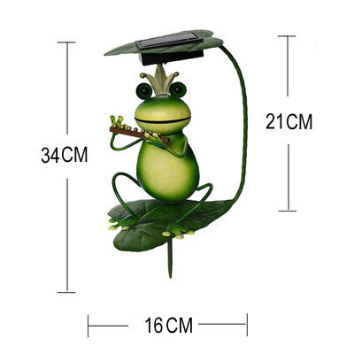 Solar Lamp Outdoor Lawn Lamp Lawn Lamp Ground Plug Lamp Garden dealsniper-net Frog playing the flute