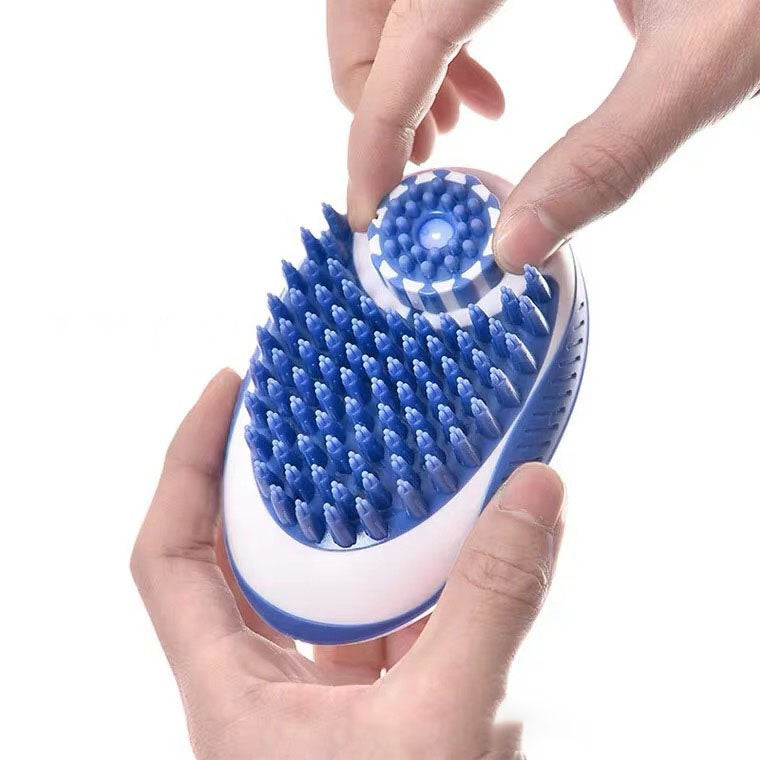 Pet Supplies Bath Brush Massage Comb Can Store Bath Liquid Silicone Brush For Cats And Dogs Pets dealsniper-net