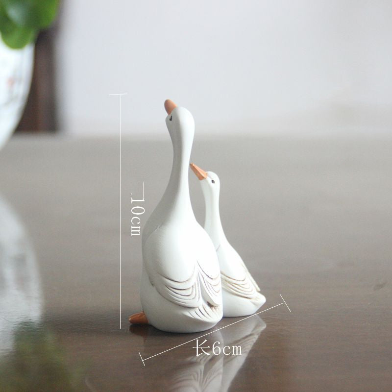 Garden Decoration Simulation Mother And Child Duck Garden dealsniper-net Small