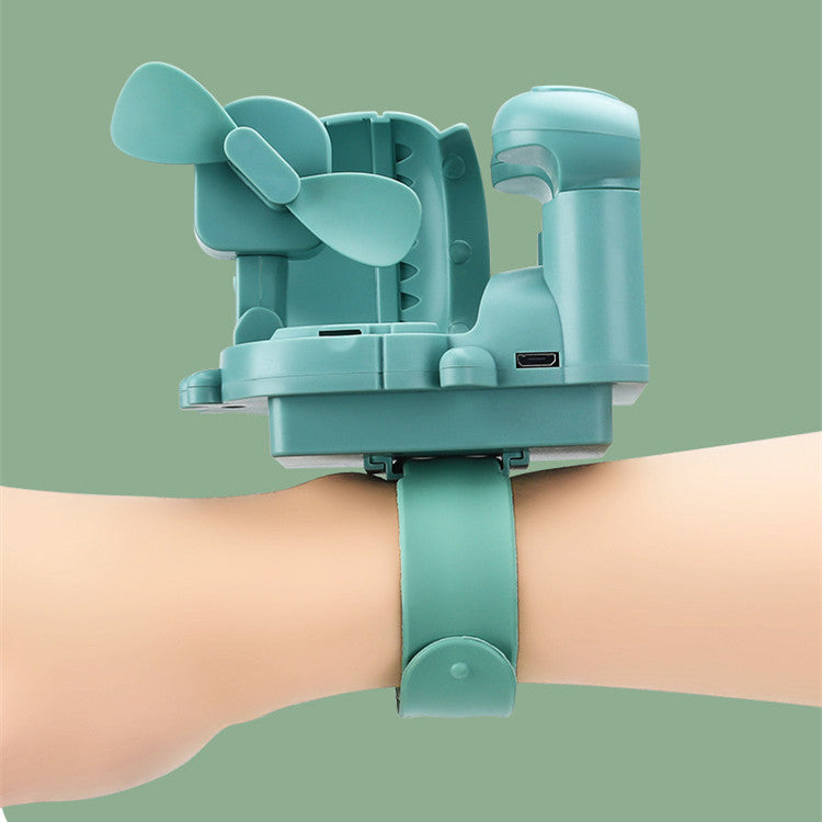 Portable Mini Watch Fan USB Charging Air Cooling Fan Desktop Fan Gifts Holidays dealsniper-net Green