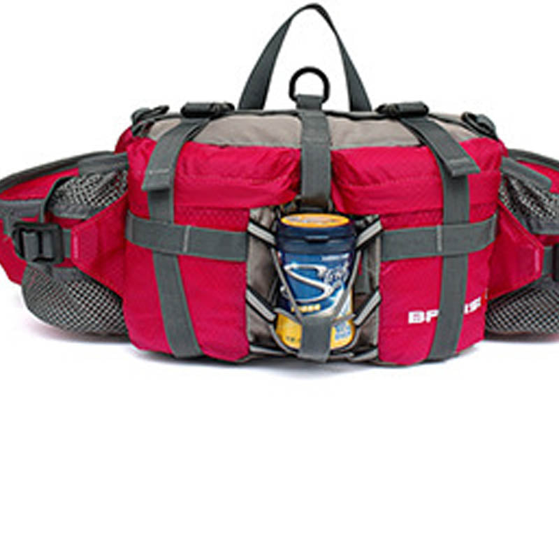 Outdoor Sports Multifunctional Mountaineering Waist Bag Men DealSniper.net Rose Red