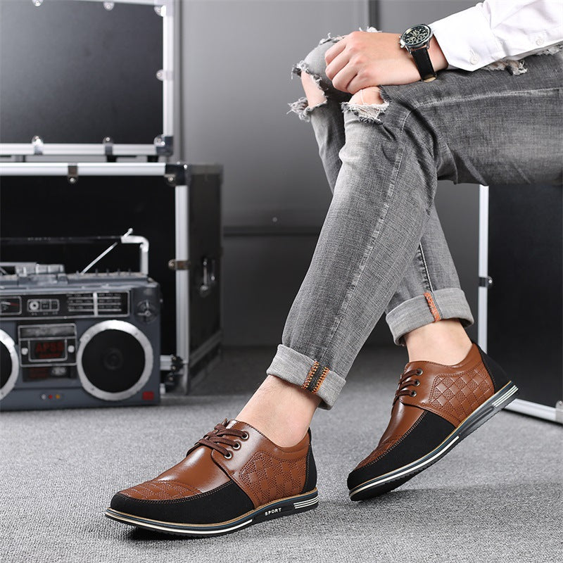 Autumn Men's Casual Shoes 46 Yards Large Size Lace-up Single Men DealSniper.net