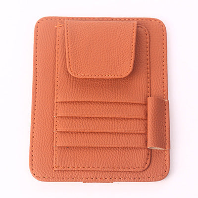 Multifunctional Leather Car Storage Bag For Automobile Vehicle DealSniper.net Orange