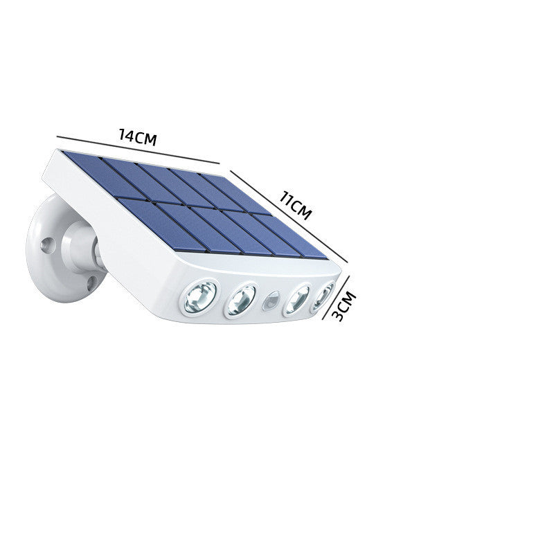 The New Solar Wall Light LED Can Rotate House DealSniper.net White Warm light