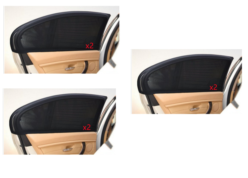Sun-proof And Heat-insulating Window Screen For Car Sunshade Vehicle DealSniper.net Black Front window 3PCS