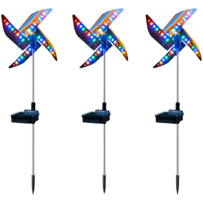 Led Solar Wind Spinner Light Garden Path Outdoor Yard Pinwheels Garden dealsniper-net