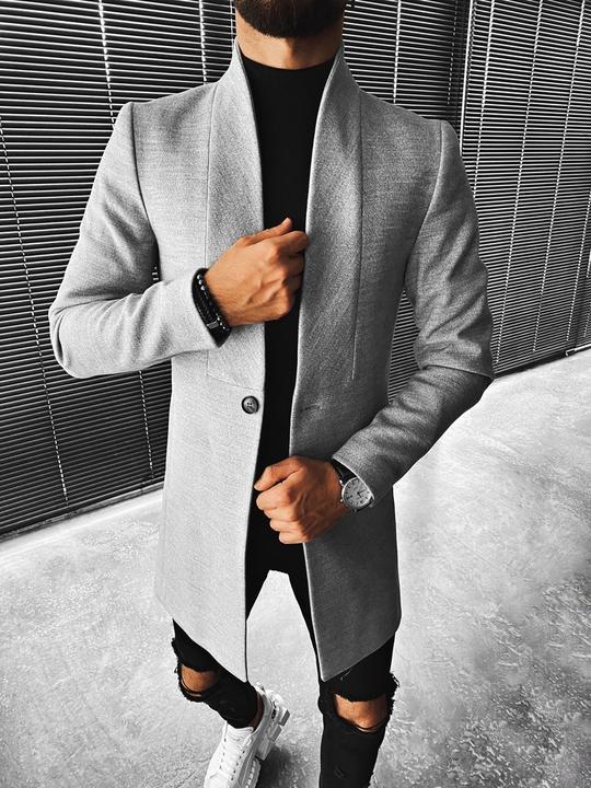 Stand-up Collar Mid-Length Men's Woolen Coat Men DealSniper.net