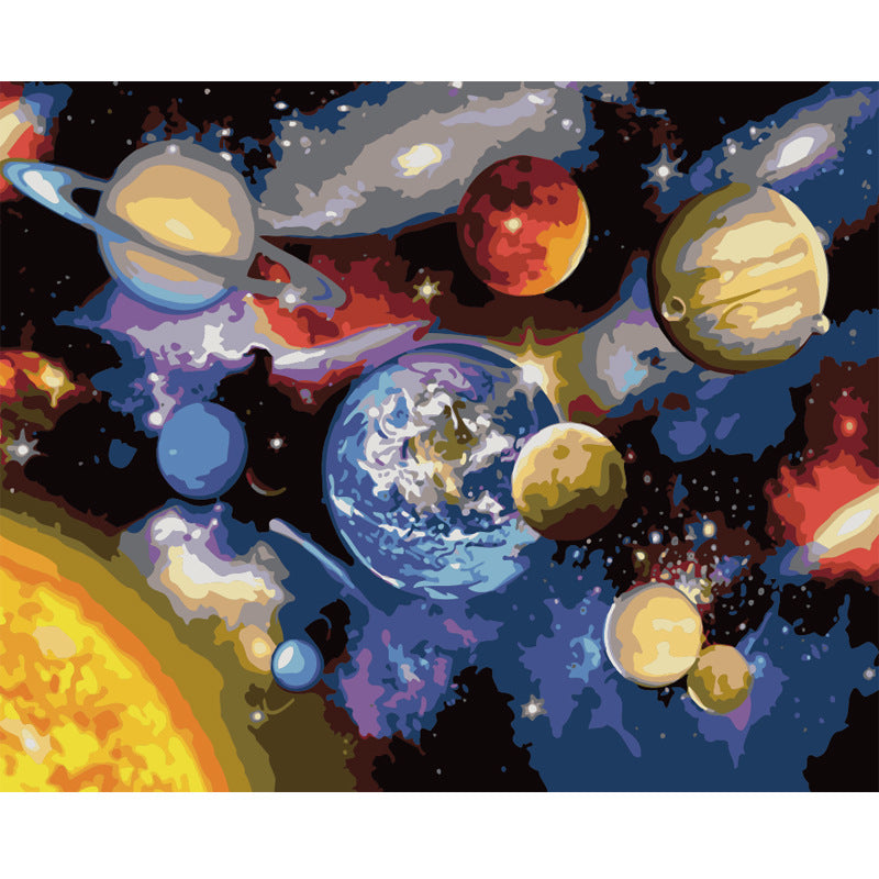 Digital painting diy space planet Hobby dealsniper-net