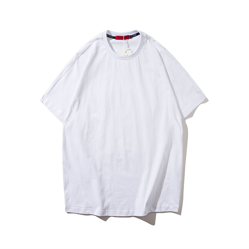 Summer Loose Style T-shirt Short Sleeve O-neck Letter Full Printed Men dealsniper-net White L