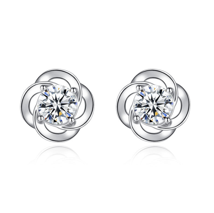 Sterling silver clover earrings Jewelry DealSniper.net