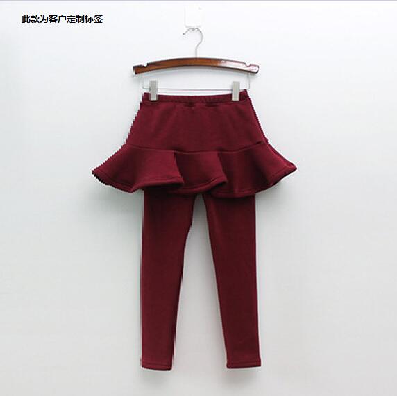 Customized skirt leggings Kids DealSniper.net Wine Red 100cm