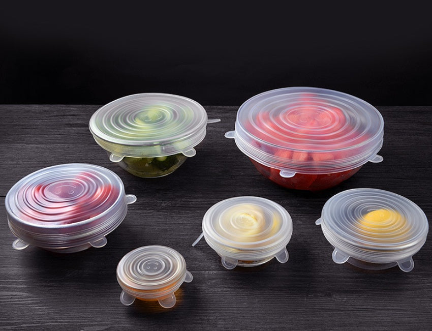 6-piece stretch silicone cover Kitchen DealSniper.net Special White Set