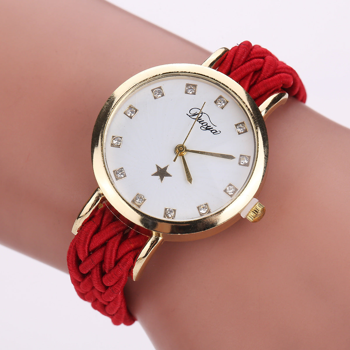 New multicolor woven ladies watch Jewelry DealSniper.net Red