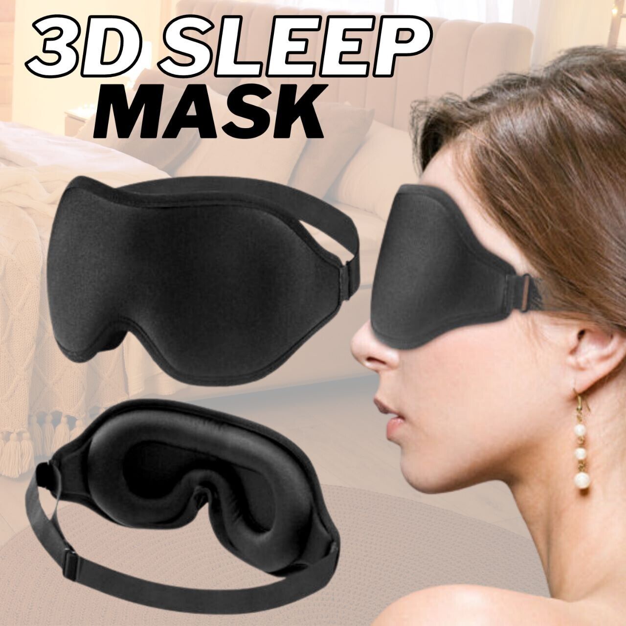 3D Sleep Mask For Men & Women Eye Mask For Sleeping Blindfold Travel Accessories Travel DealSniper.net
