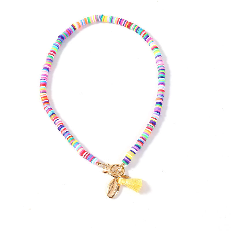 Bohemian Shell Necklace Female Tassel Wild Sweet Necklace Jewelry DealSniper.net Yellow