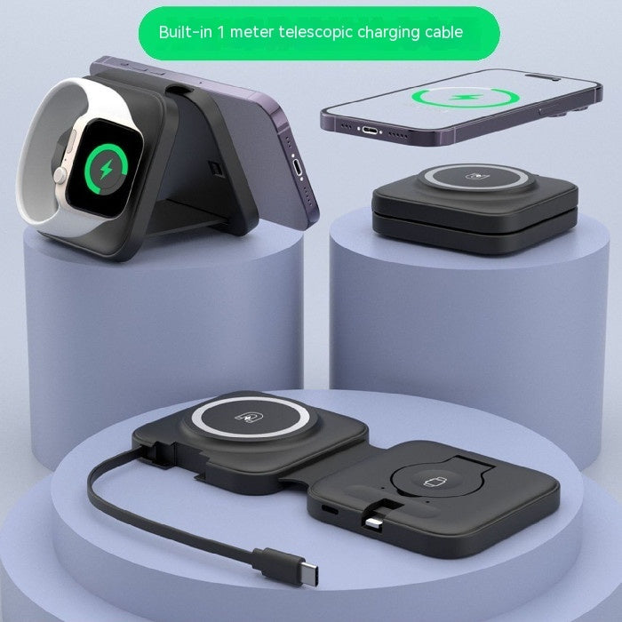 Three-in-one Wireless Charger Electrical Magnetic Electronics DealSniper.net