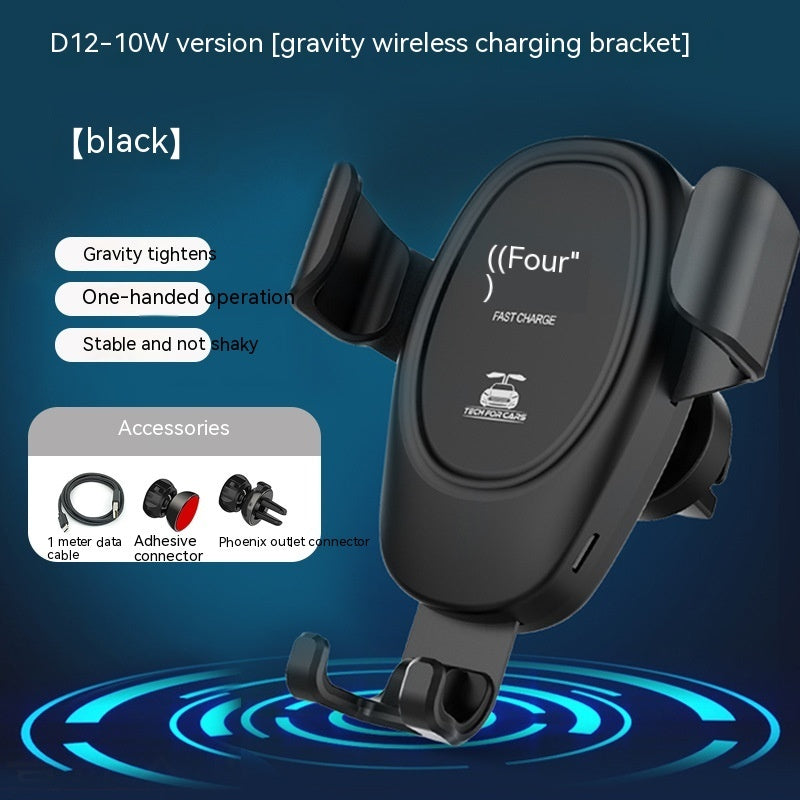 D12 Car Wireless Charger Air Outlet Clip Vehicle DealSniper.net
