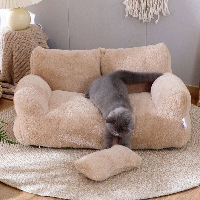 Luxury Cat Bed Sofa Winter Warm Cat Nest Pet Bed For Small Medium Dogs Pets DealSniper.net