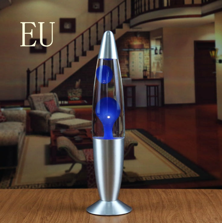 Metal Bottom Wax Lamp Volcano Lava Lamp Home Decor DealSniper.net Blue EU
