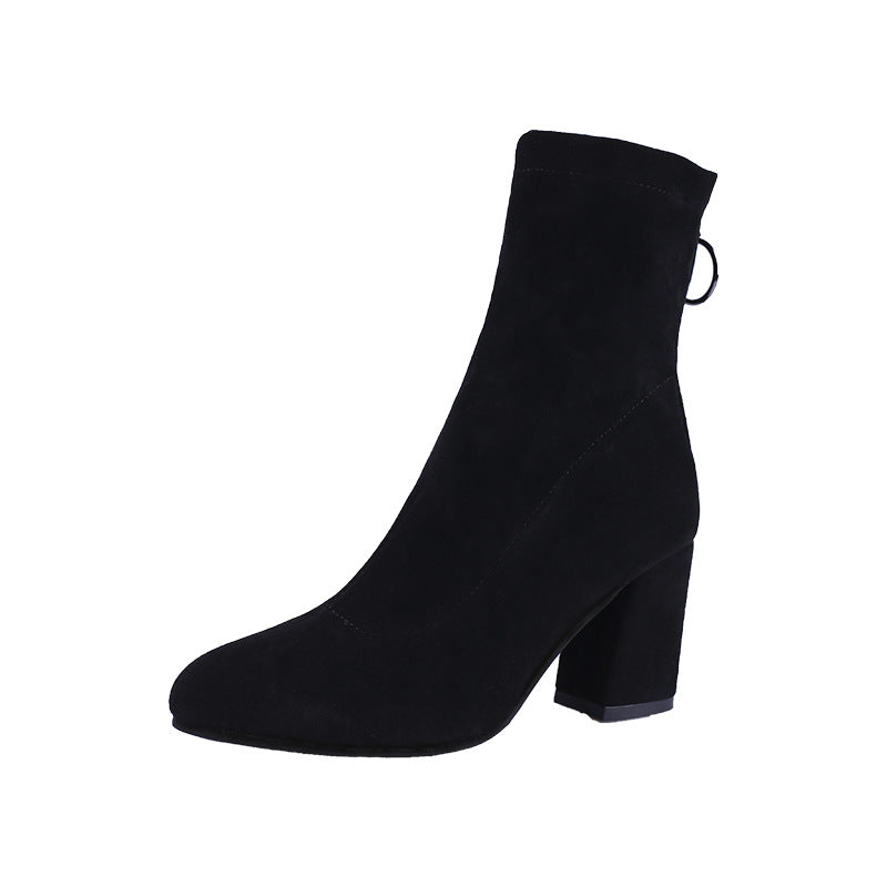 women winter Ankle High new elastic boots Women Gym From House Black 35