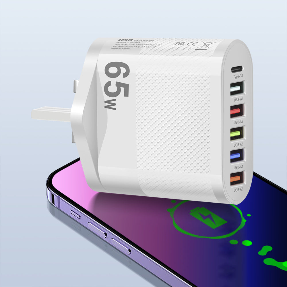 Type-c Mobile Phone Multi-interface Charging Plug Gadgets dealsniper-net White UK