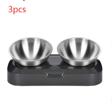 Pet Stainless Steel Bowl Pet Double Night Pets DealSniper.net Double 3pcs