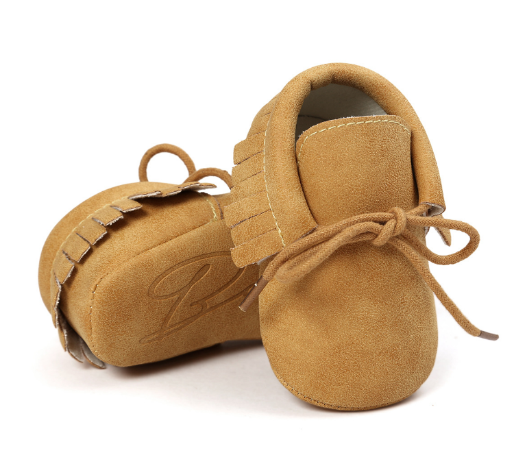 Small seven baby shoes leather soft baby shoes soft socks spring new Kids DealSniper.net Yellow brown 11cm