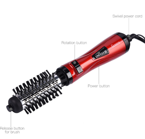 Professional Hair Dryer Rotary Brush Machine 2 in 1 Multifunction Hair Curler Curling Iron Wand Styling Tools Beauty DealSniper.net