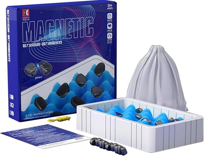 Magnetic Chess Game Magnet Stone Board Game Set Toy Kids DealSniper.net Belt Sponge Base
