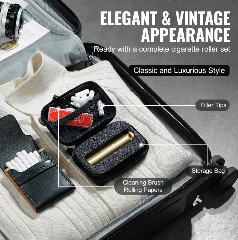 Cigarette Rolling Machine Solid Brass Cigarette Roller Men DealSniper.net