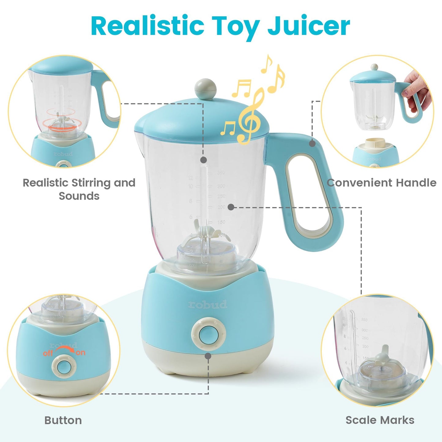 Wooden Pretend Play Juicing Machine Toy Gift Toddlers Kids DealSniper.net