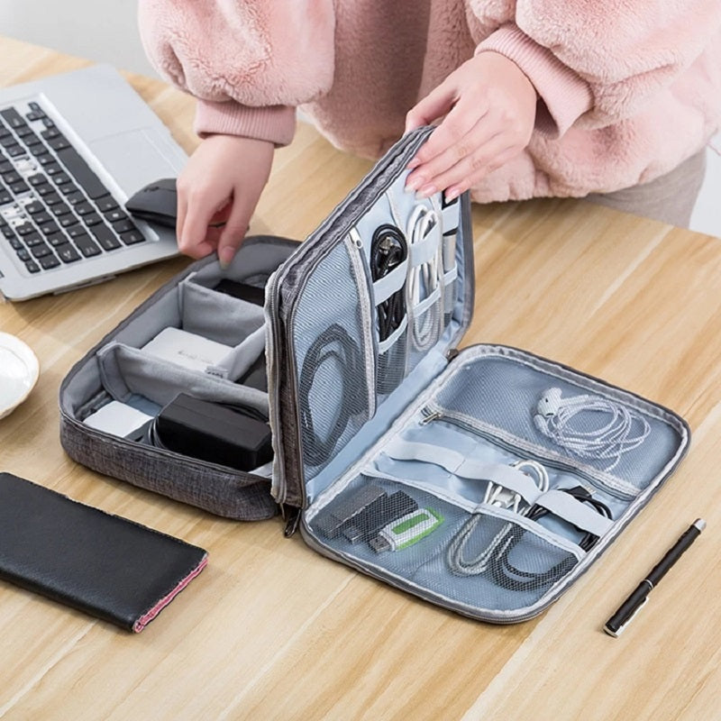 Electronics Organizer Travel Cable Organizer Bag Waterproof Portable Digital Storage Bag Electronic Accessories Case Cable Charger Organizer Case Multifunctional Waterproof Storage Bag Travel DealSniper.net