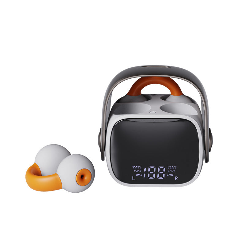 Clip-on Bluetooth Headset Sports Running Earphone Electronics dealsniper-net White