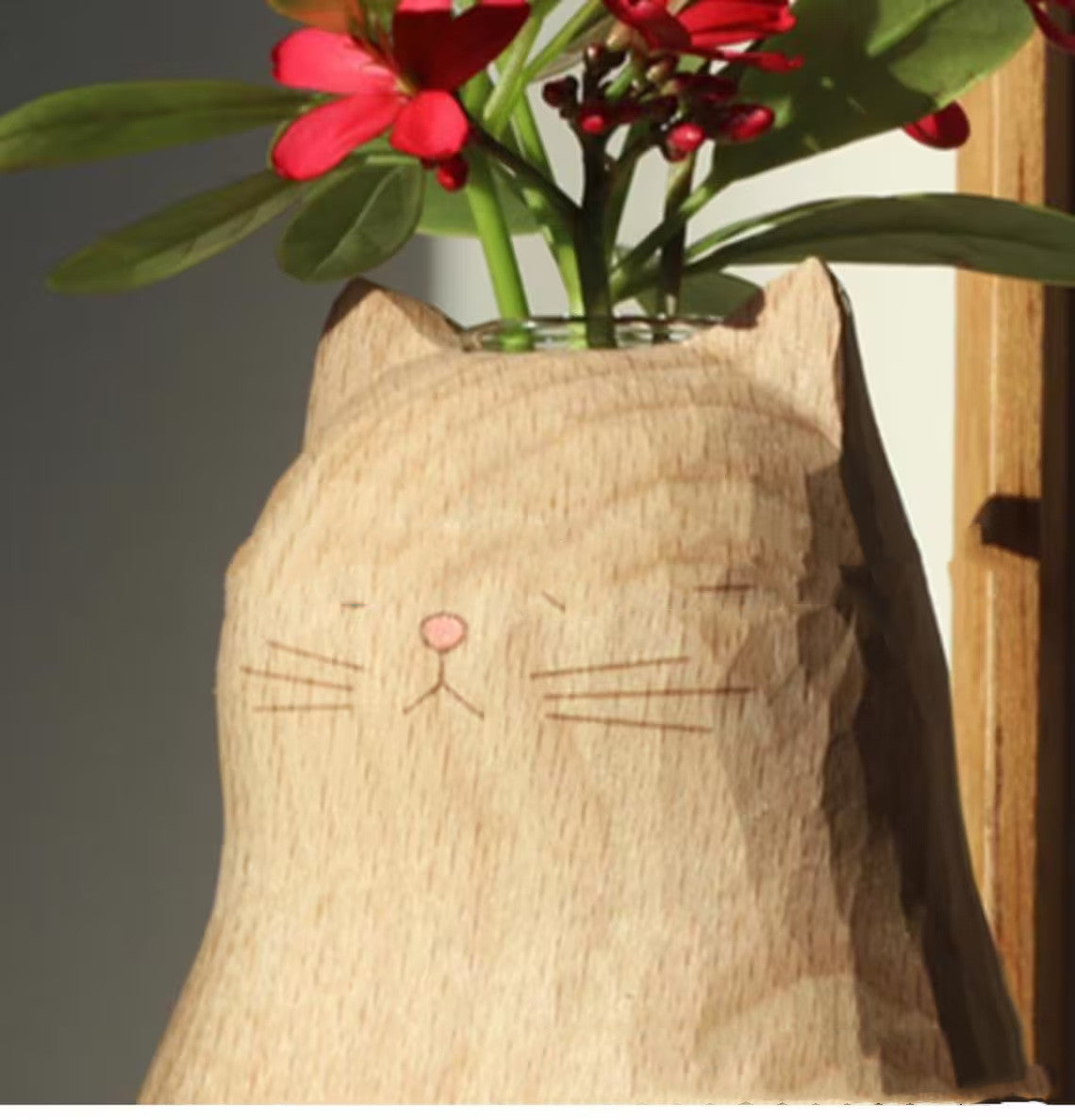 Creative Heart Cat Vase Handmade Christmas Holidays DealSniper.net