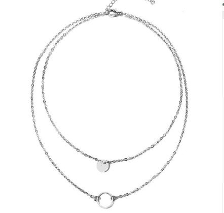 New Summer Multi Layer Sequined Choker Necklace For Women Jewelry DealSniper.net silvery