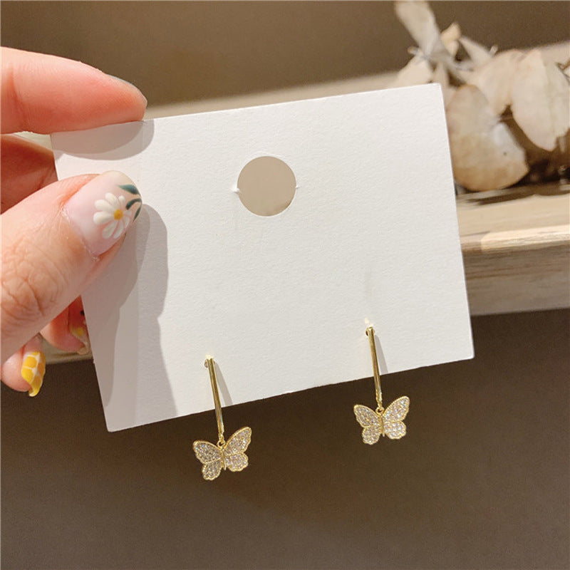 Premium sense tassel earrings butterfly earrings Jewelry DealSniper.net