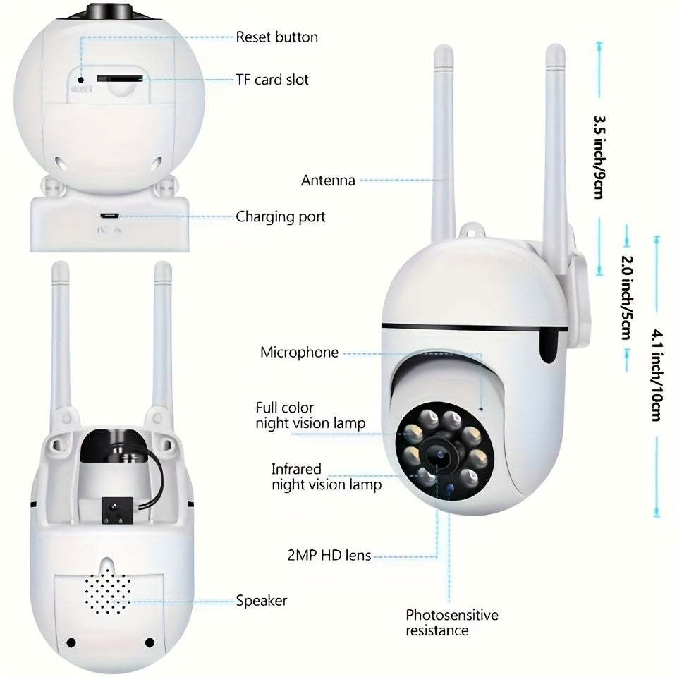 360 Wireless Camera Outdoor WiFi Night Vision Cam Electronics dealsniper-net